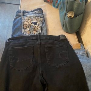 Black American eagle jeans